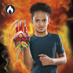 Close-up of fire, lightning, and ice cues from the Morpher