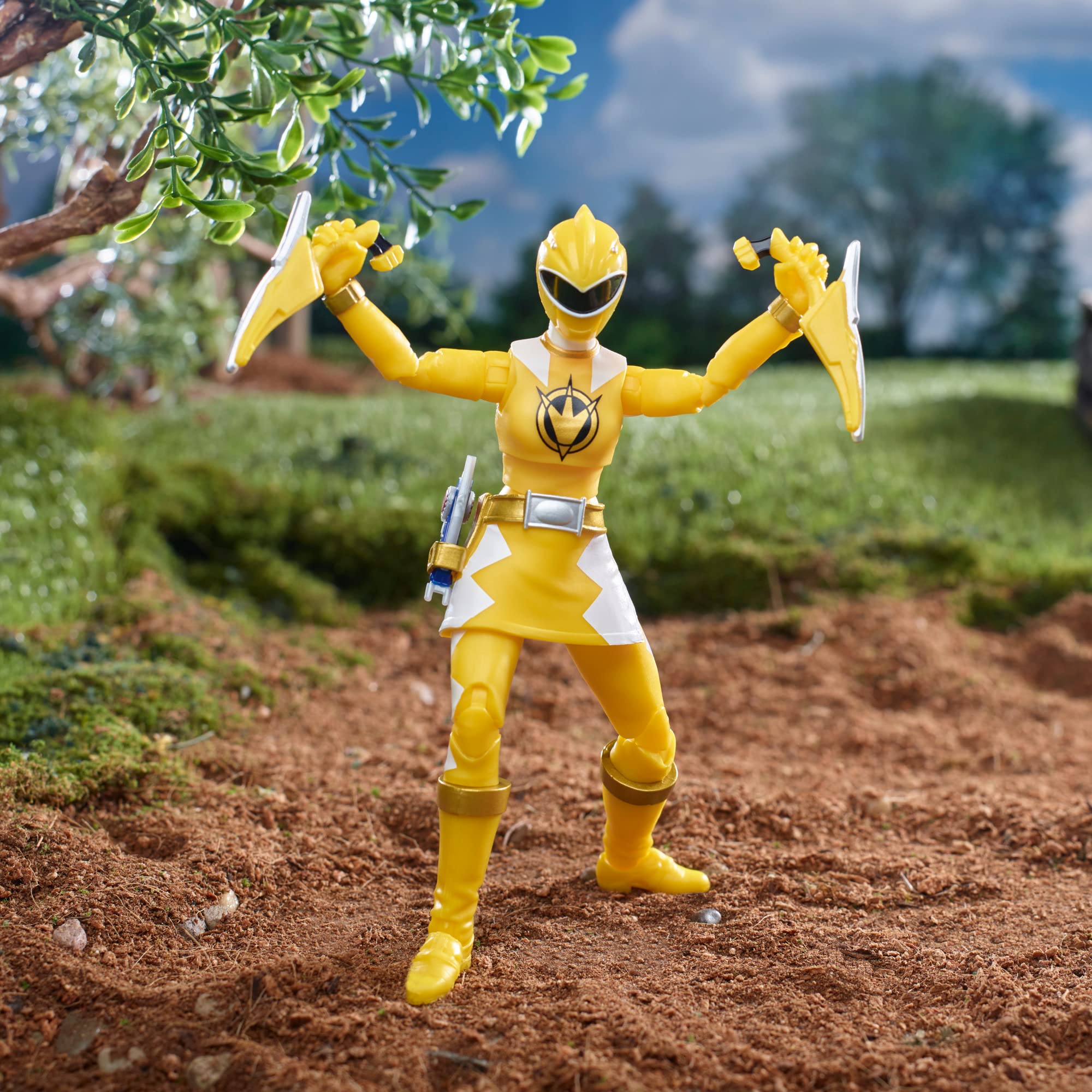 Power Rangers Dino Thunder Yellow Ranger blast effect piece for action scenes.