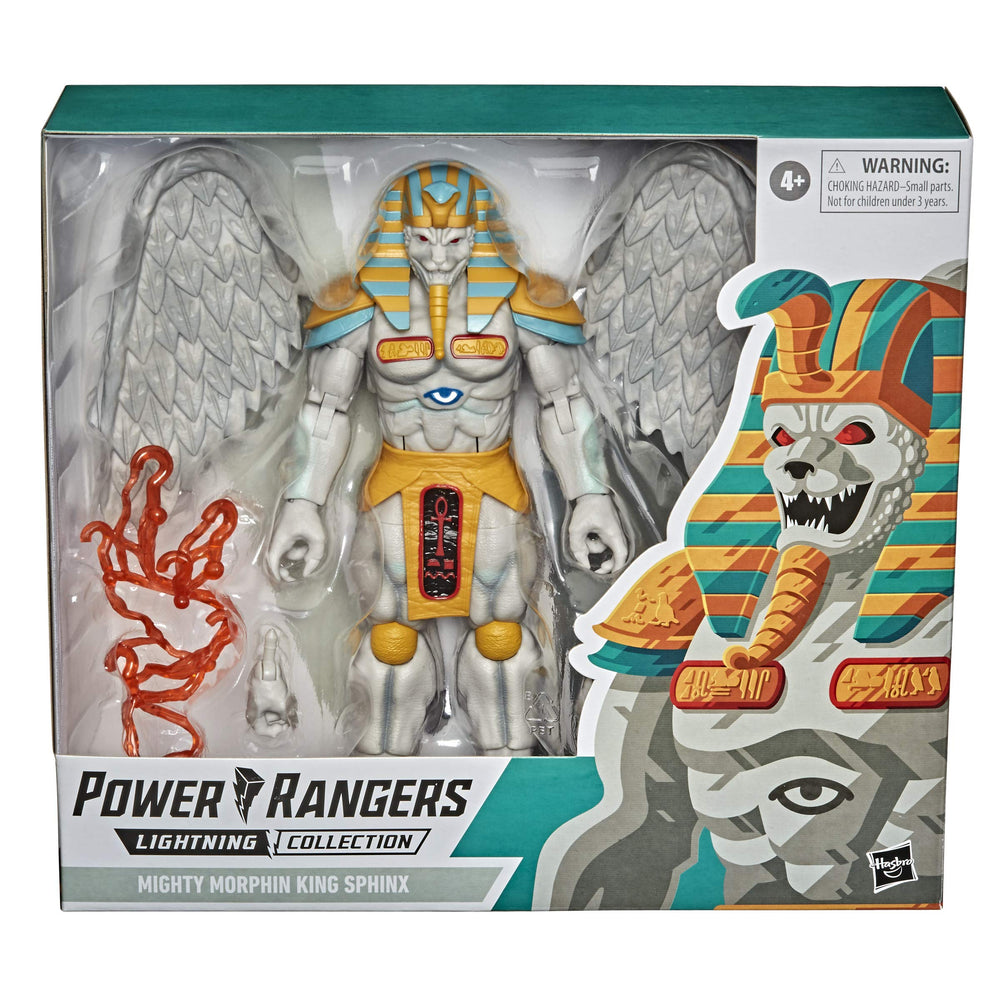 Power Rangers King Sphinx power blast effect adds action flair.