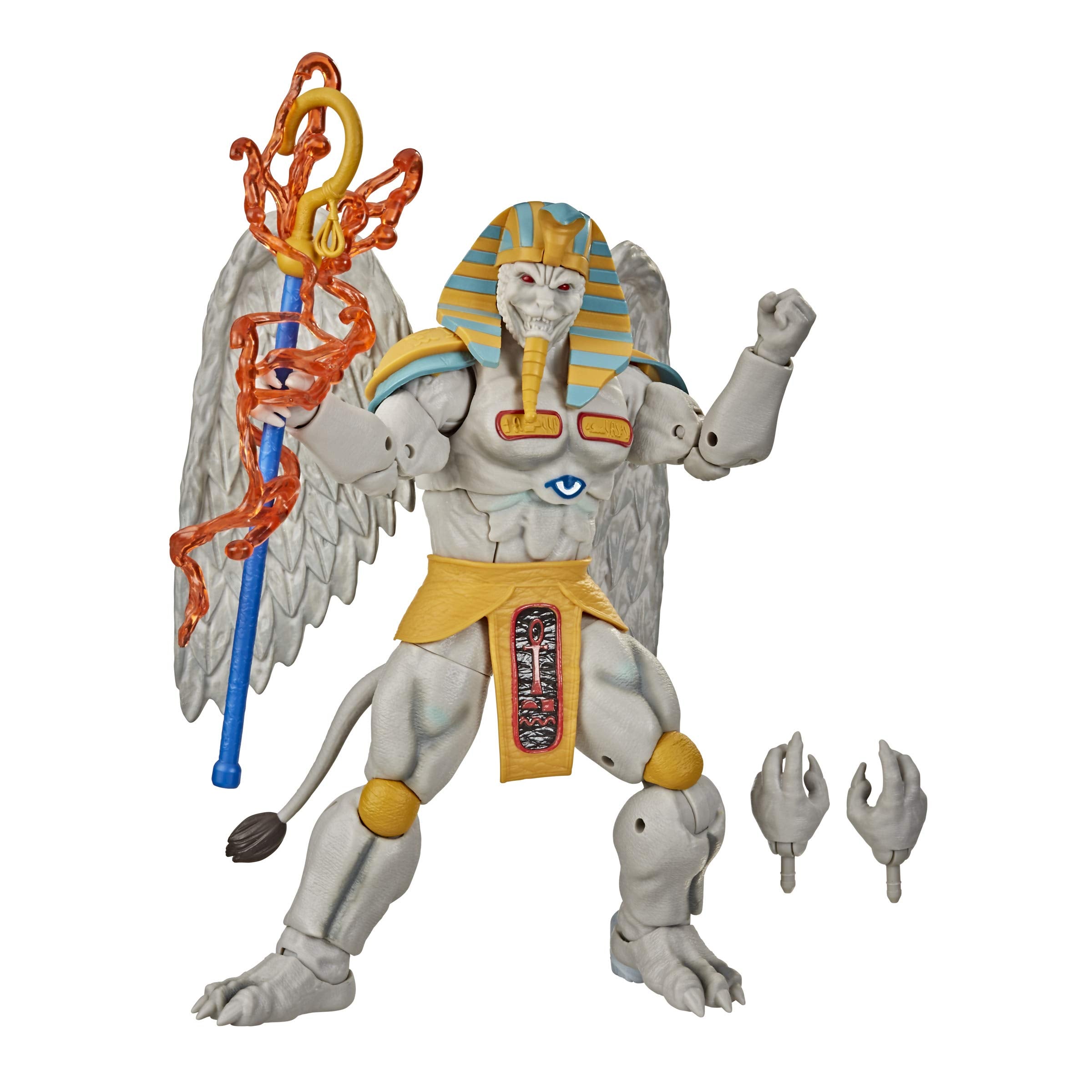 Power Rangers King Sphinx figure with wings attached for dynamic display poses.