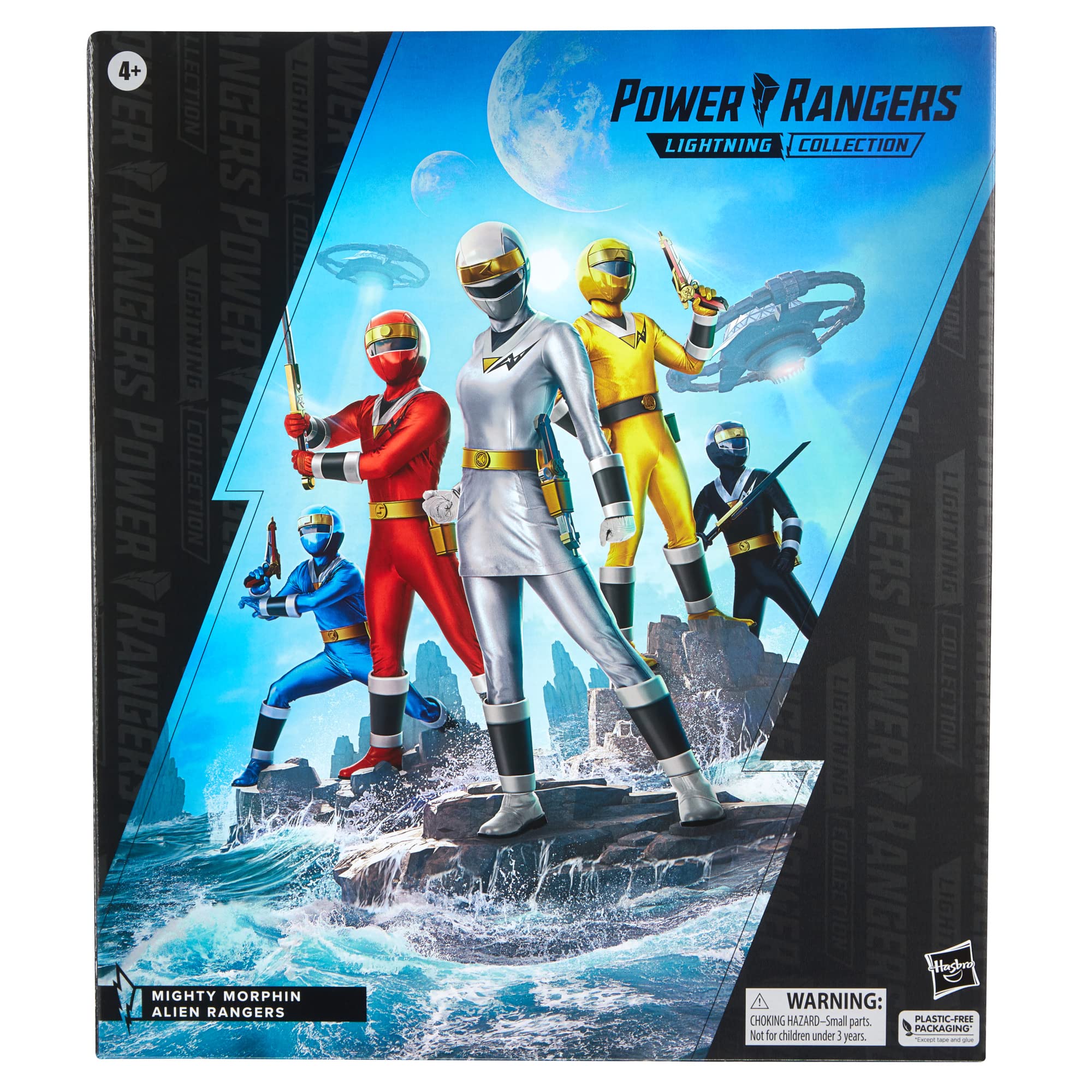Power Rangers Alien Rangers Aquitar figure with detailed paint for shelf realism.
