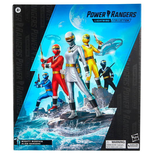 Power Rangers Alien Rangers Aquitar figure with detailed paint for shelf realism.