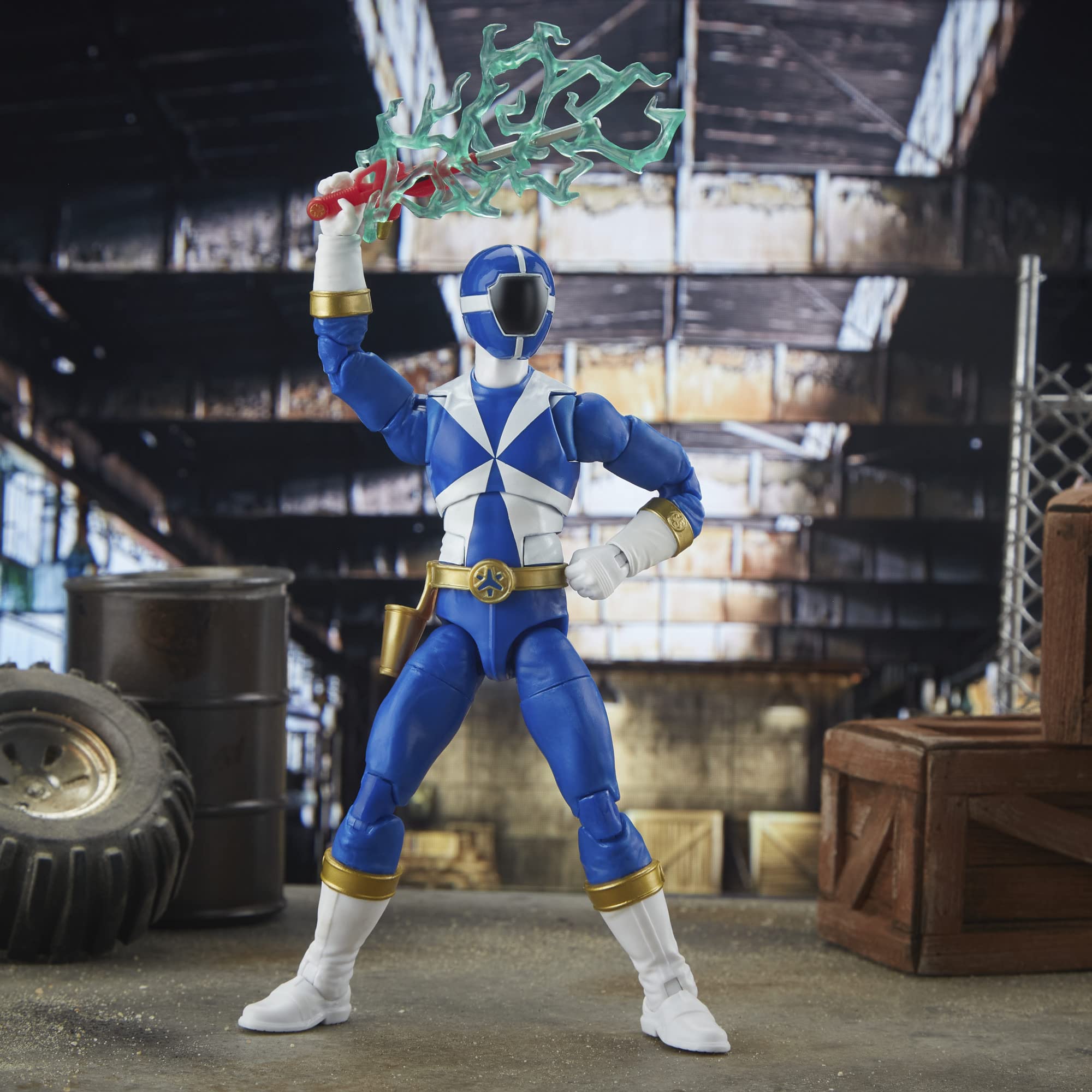 Power Rangers Lightning Collection Blue Ranger sculpted paint details on armor