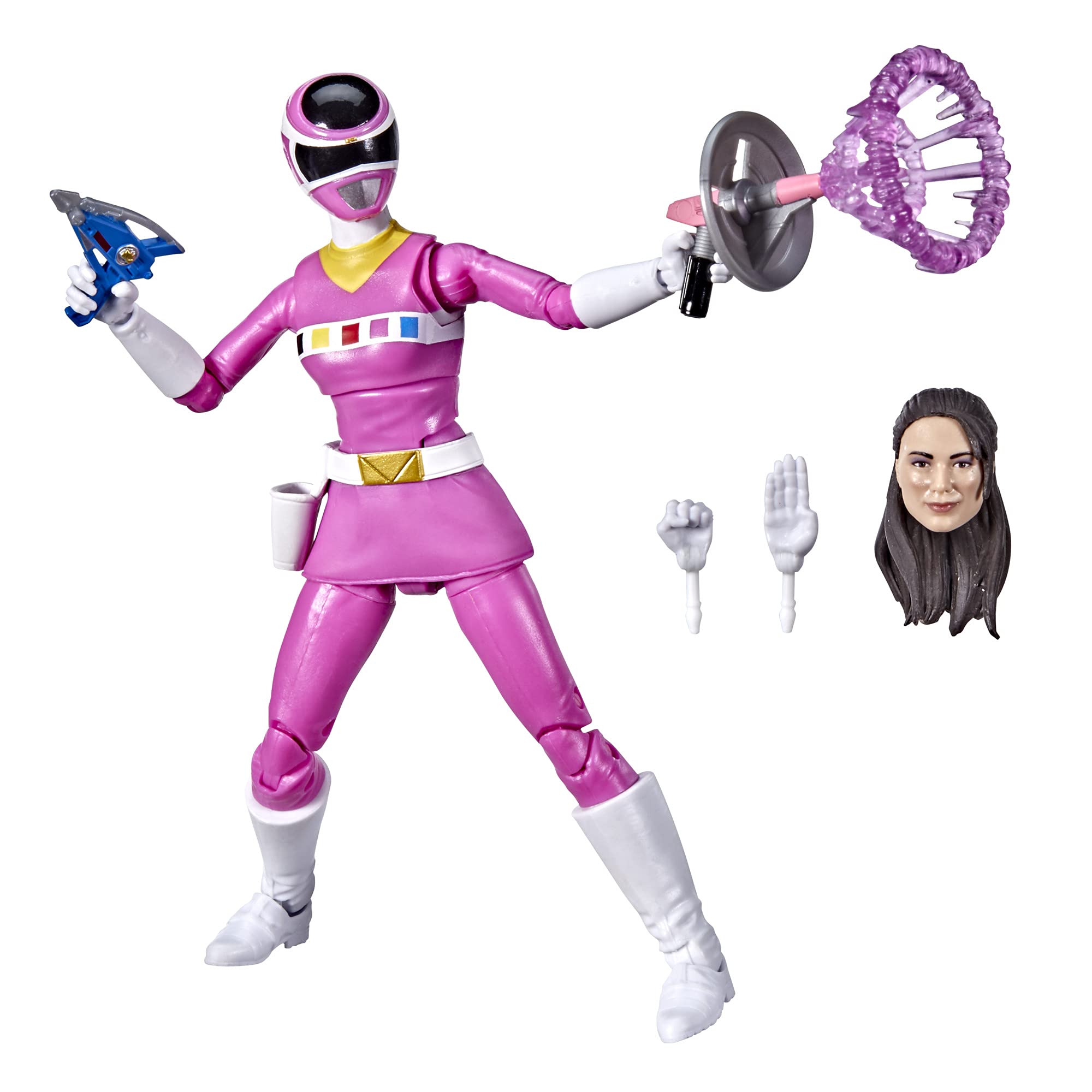 Power Rangers Lightning Collection In Space Pink Ranger front view highlights premium paint.