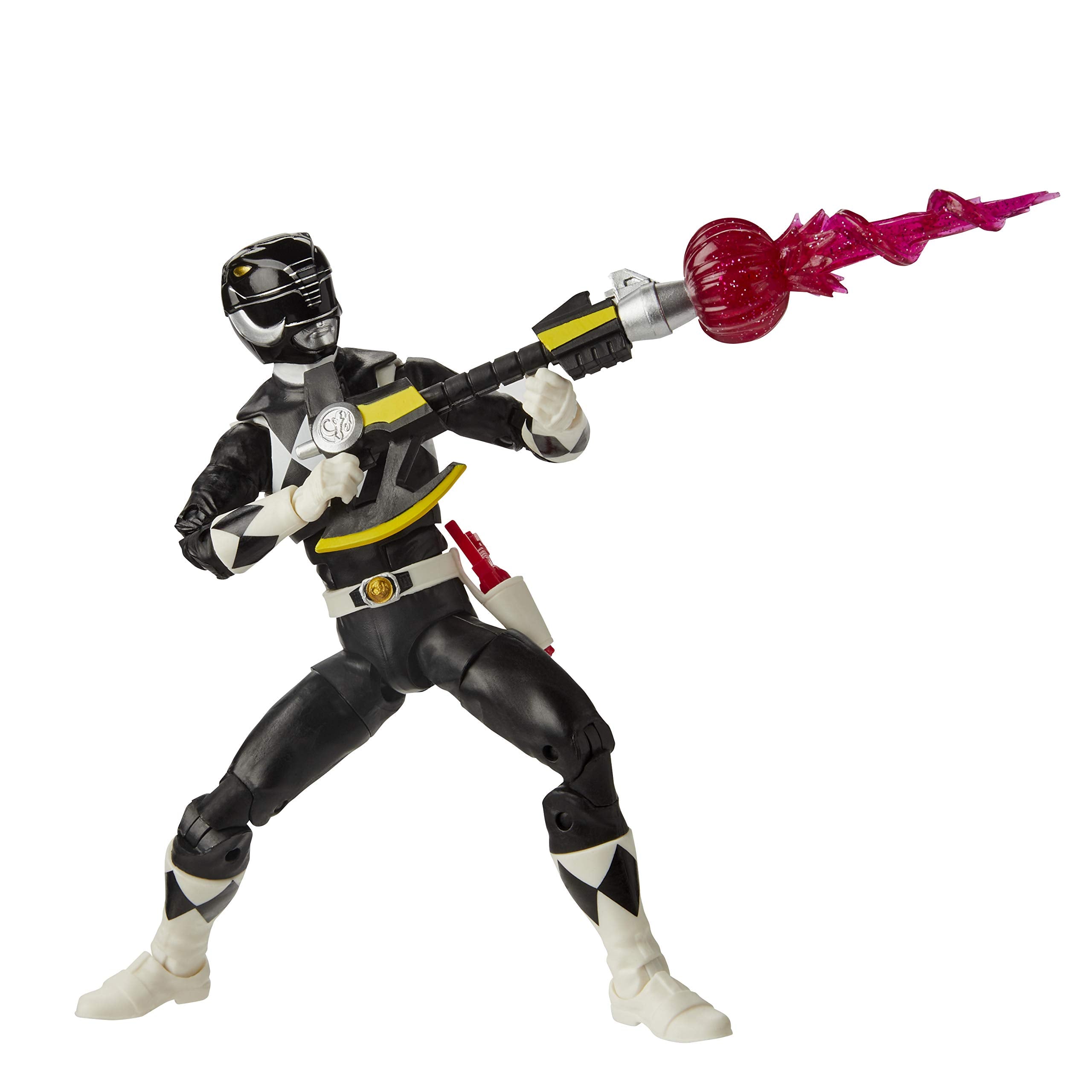 Power Rangers Lightning Collection Black Ranger figure with helmet for premium display