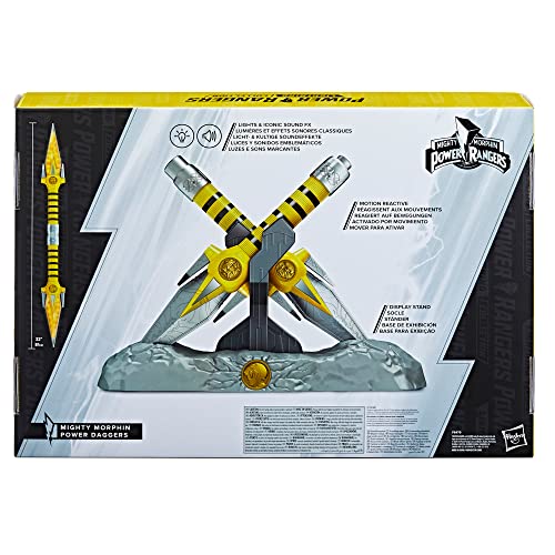 Power Rangers Lightning Collection Mighty Morphin Daggers two-dagger cross pose highlights dynamic display