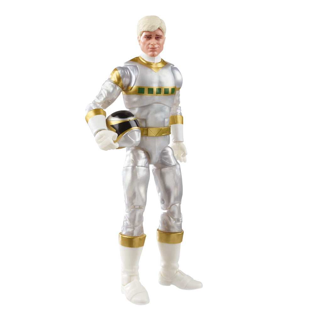 Power Rangers Space Silver Ranger figure in a dynamic pose for display and collection.
