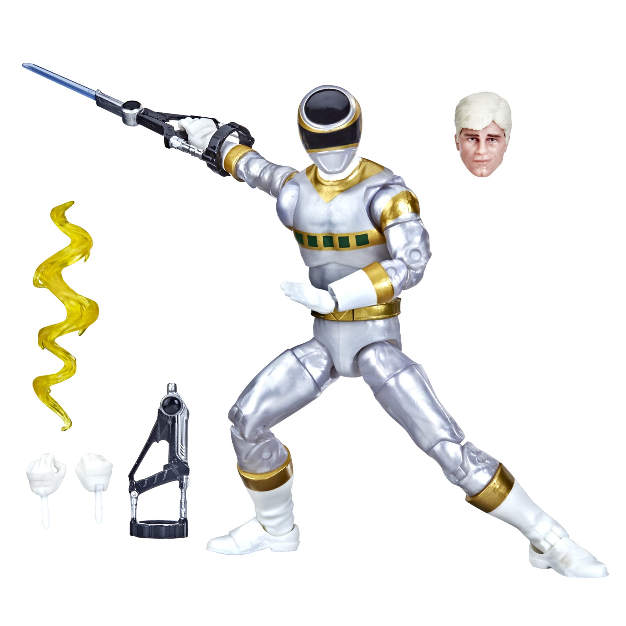 Power Rangers Space Silver Ranger extra hands expand posing possibilities.