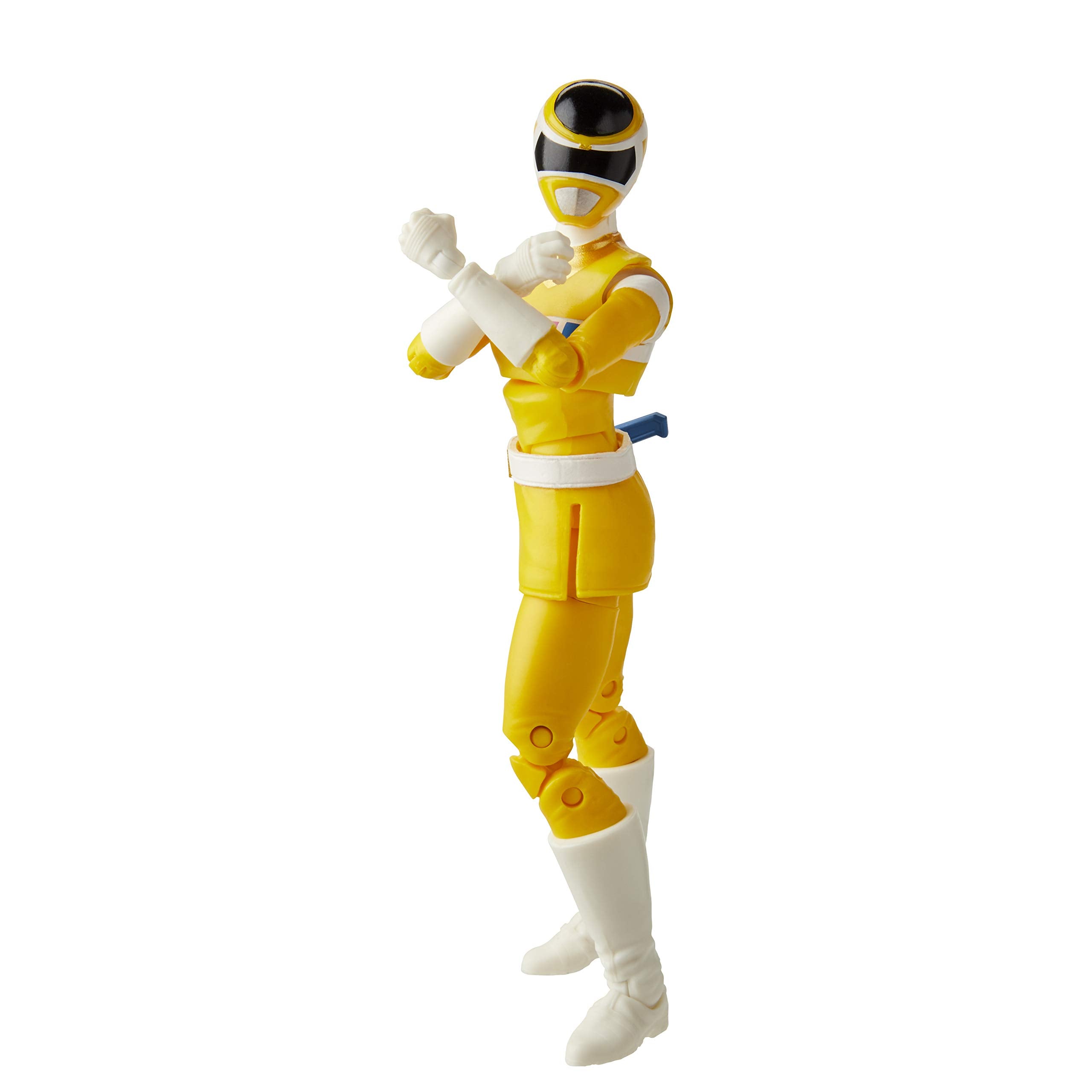 Power Rangers Lightning Collection Space Yellow Ranger astro-blaster accessory enhances action-ready display.