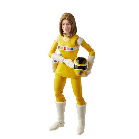 Power Rangers Lightning Collection Space Yellow Ranger front view figure for dynamic display.