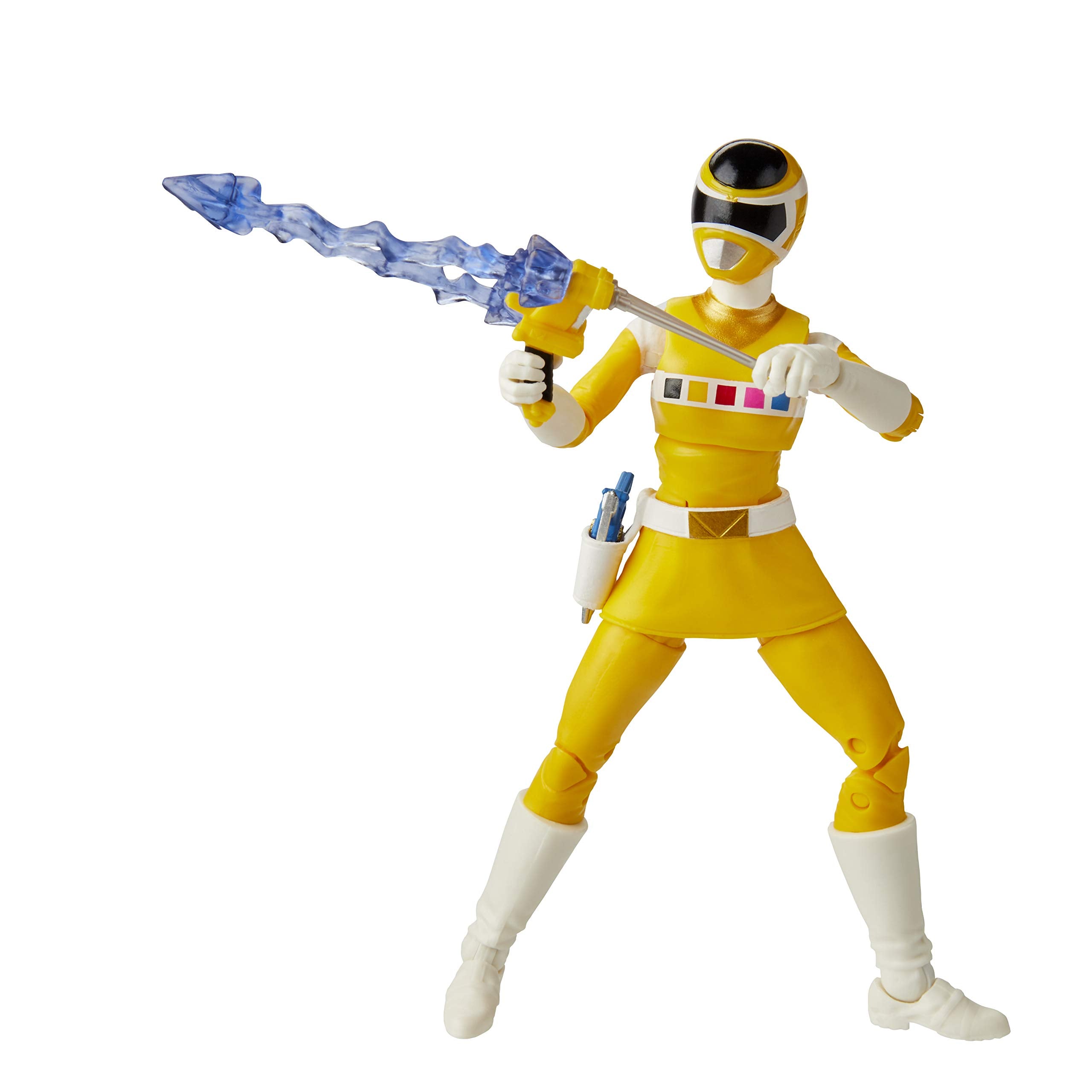Power Rangers Lightning Collection Space Yellow Ranger helmeted head option for authentic display.