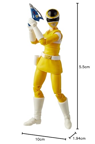 Power Rangers Lightning Collection Space Yellow Ranger hands set enables varied poses.