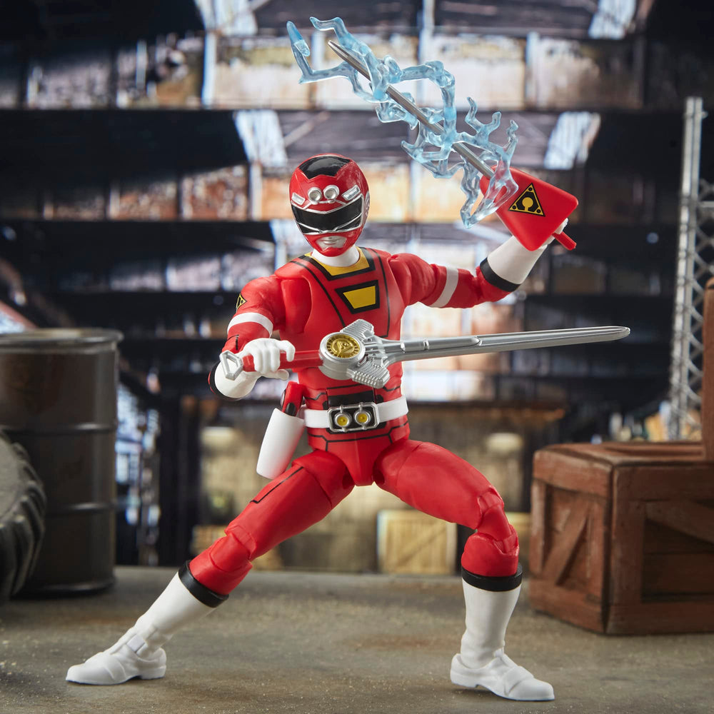 Power Rangers Turbo Red Ranger figure with complete accessory set for play