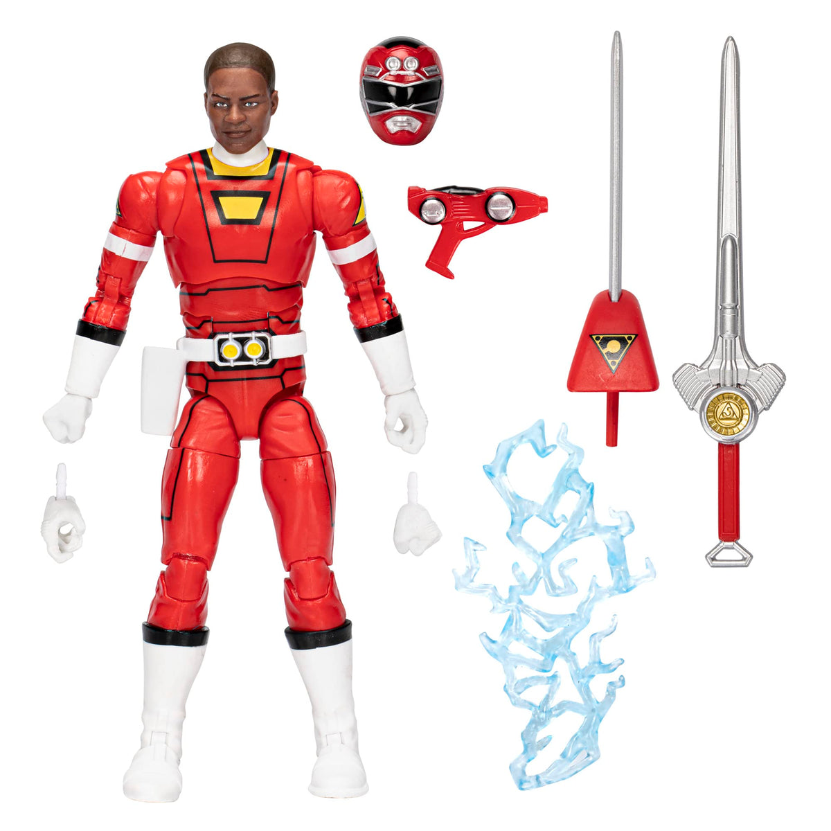 Power Rangers Lightning Collection Turbo Red Ranger figure in a dynamic display pose