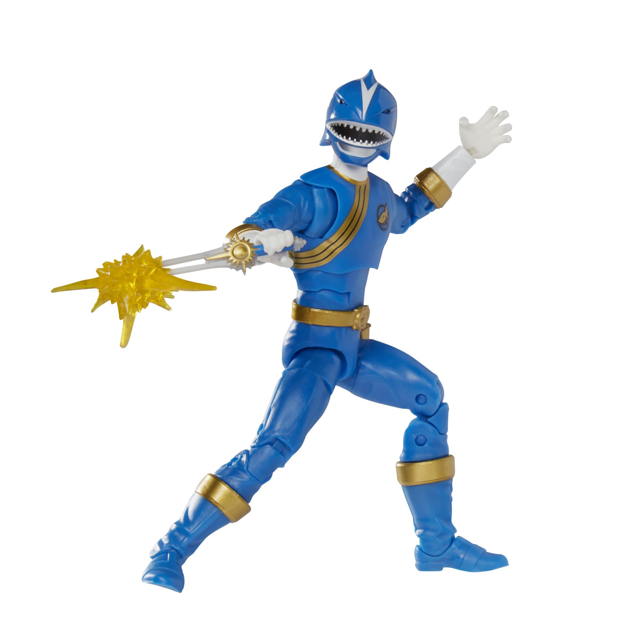 Power Rangers Lightning Collection Wild Force Blue Ranger front view shows premium paint and poseability
