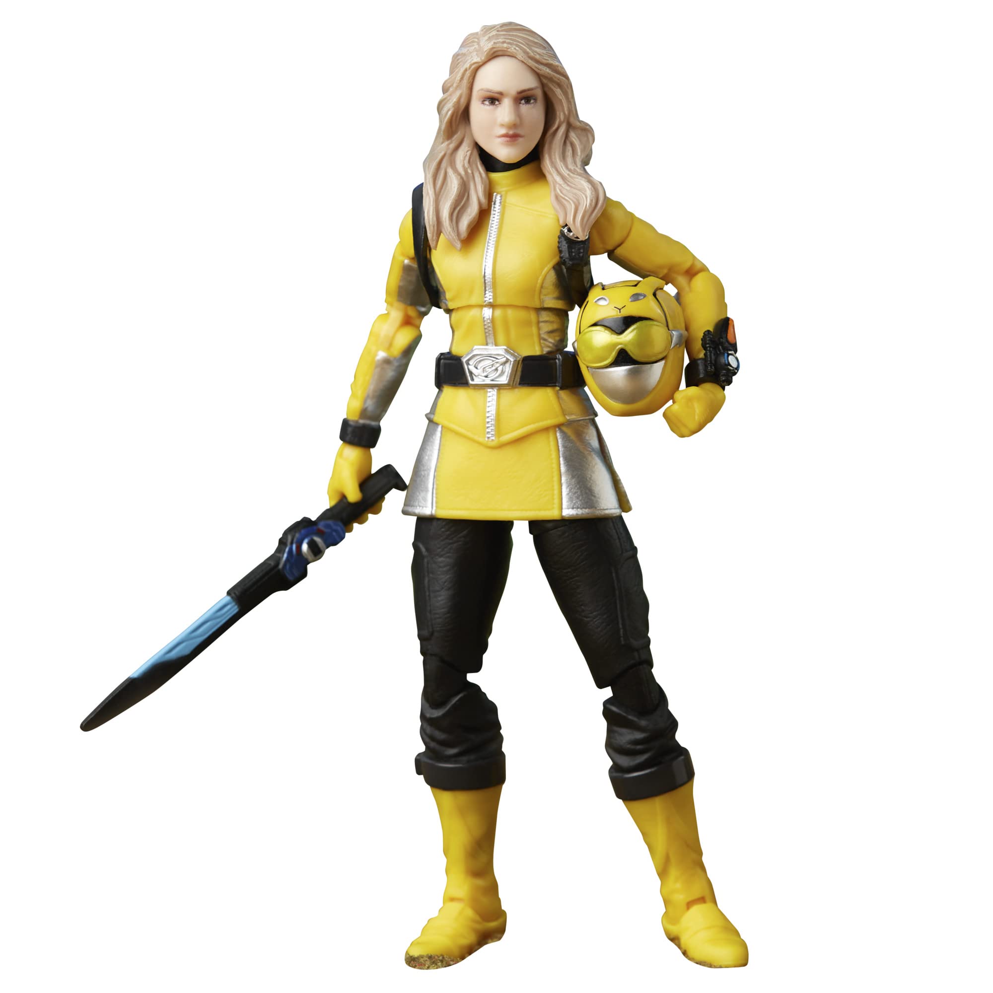 Power Rangers Lightning Collection Yellow Ranger 6-inch figure front view with premium deco