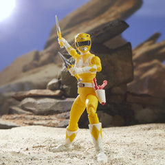Power Rangers Lightning Collection Yellow Ranger packaging and included accessories