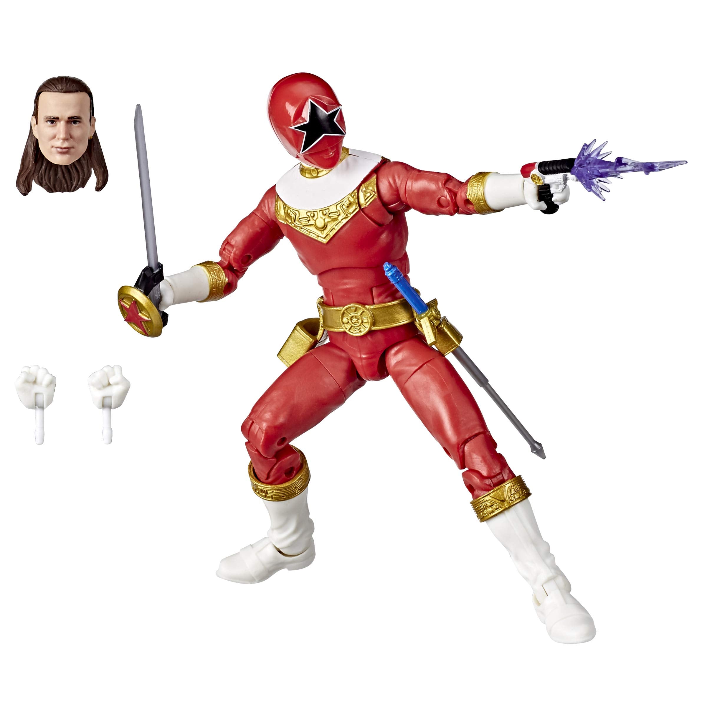 Power Rangers Lightning Collection Zeo Red Ranger figure front view highlights premium details for display.