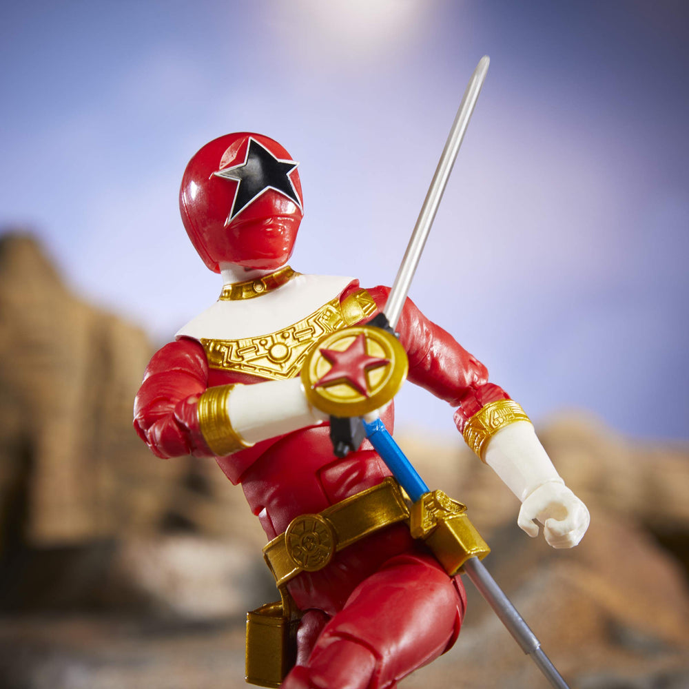 Power Rangers Lightning Collection Zeo Red Ranger Zeo Laser Pistol accessory for battle scenes.