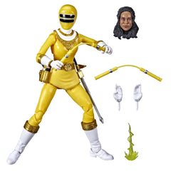 Power Rangers Lightning Collection Zeo Yellow Ranger figure front view for display versatility.