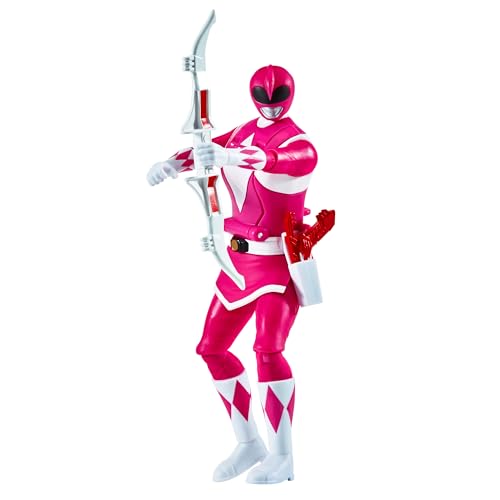 Power Rangers Pink Ranger with Bow highlights authentic signature accessory for imaginative battles.