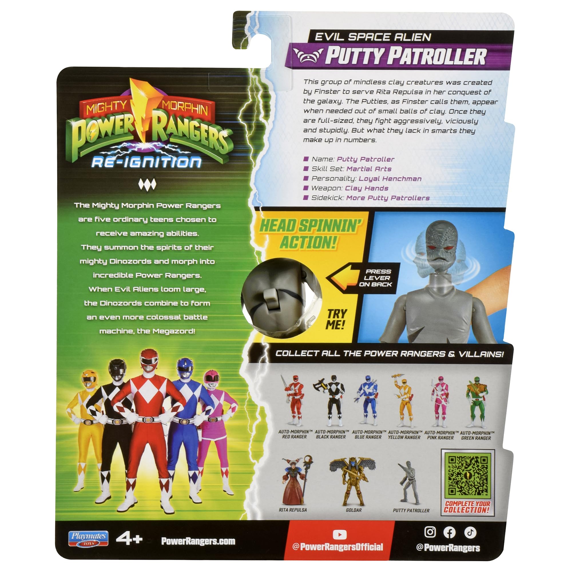 Display-ready Power Rangers Mighty Morphin Re-Ignition Putty Patroller