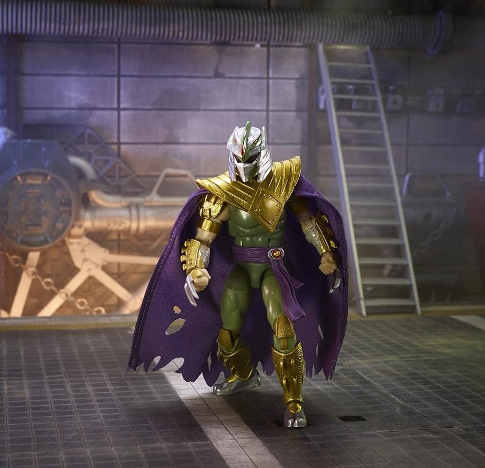 Power Rangers MMPR TMNT Green Ranger Shredder deluxe figure close-up shows premium paint details.