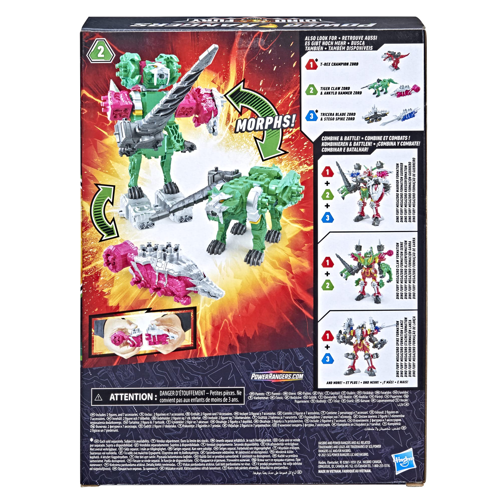 Power Rangers Morpher compatibility with Dino Fury line expands interactive roleplay.
