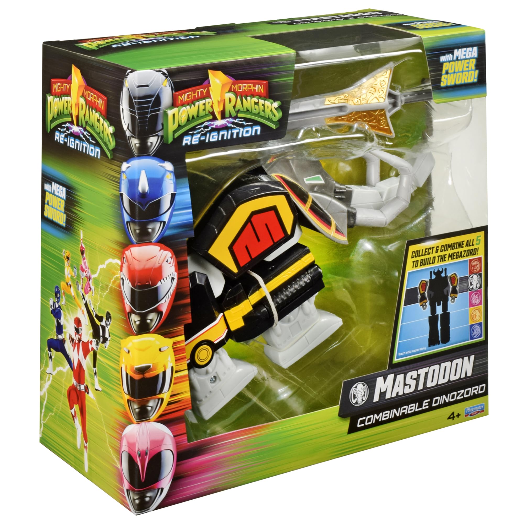 Collectible Power Rangers display friendly packaging and branding