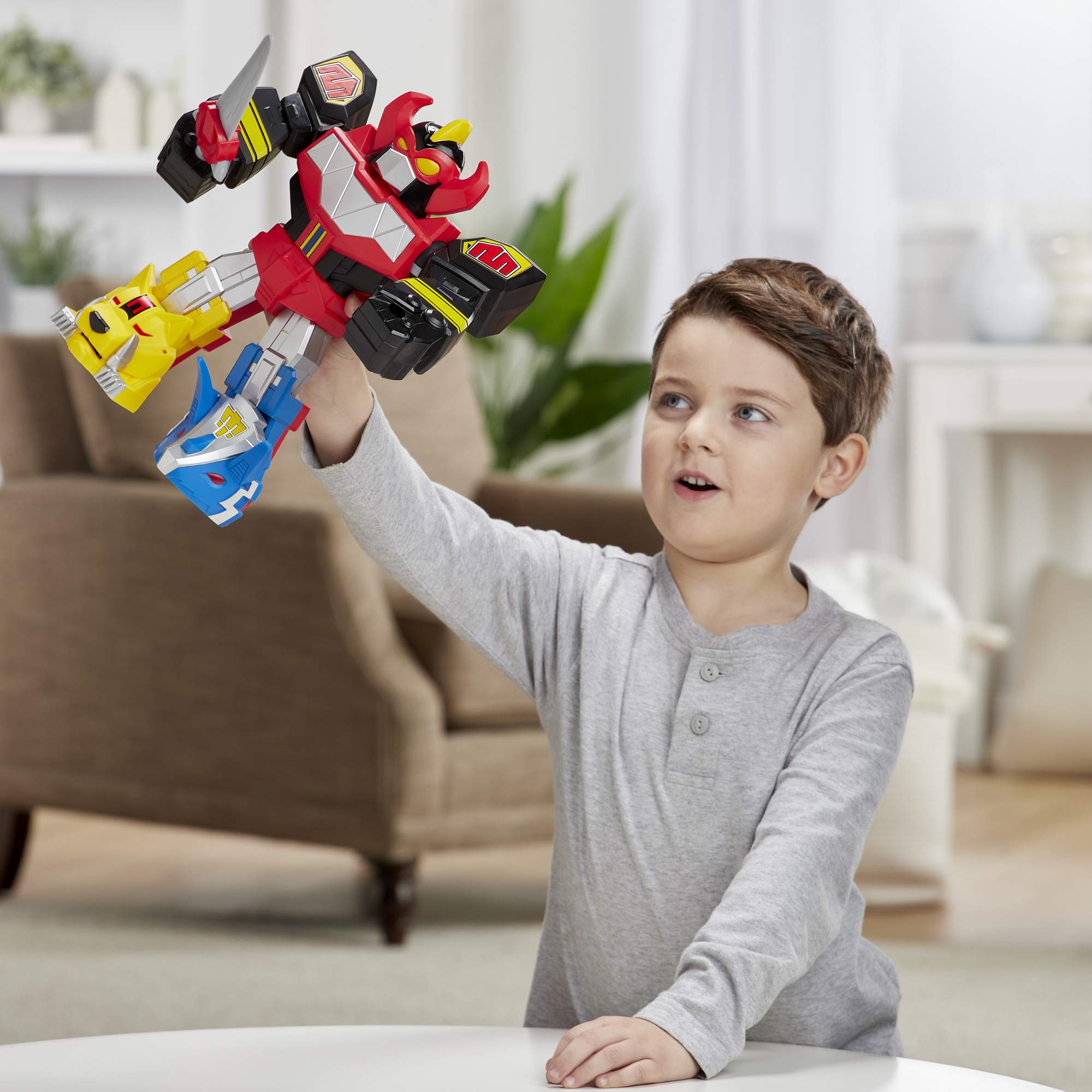 Power Rangers Playskool Heroes Megazord figure for gift-ready collection.