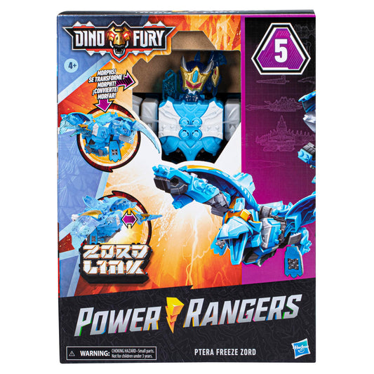 Ptera Freeze Zord morphs between Pterodactyl and Egg Mode for play