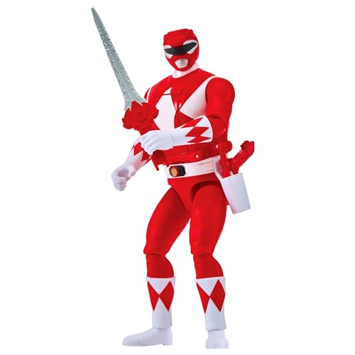 Power Rangers Red Ranger figure with multiple articulation points for dynamic posing.