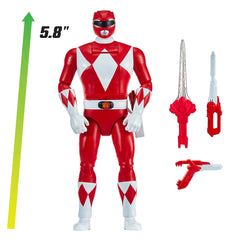 Red Ranger figure joins your Mighty Morphin collection for display.