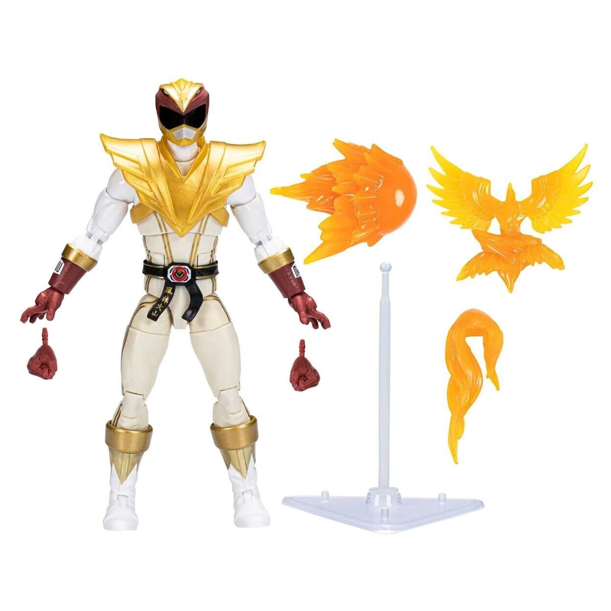 Power Rangers Ryu Crimson Hawk front view for standout display and poseability.