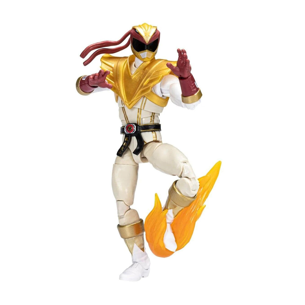 Power Rangers Ryu Crimson Hawk stand enables dynamic action poses.