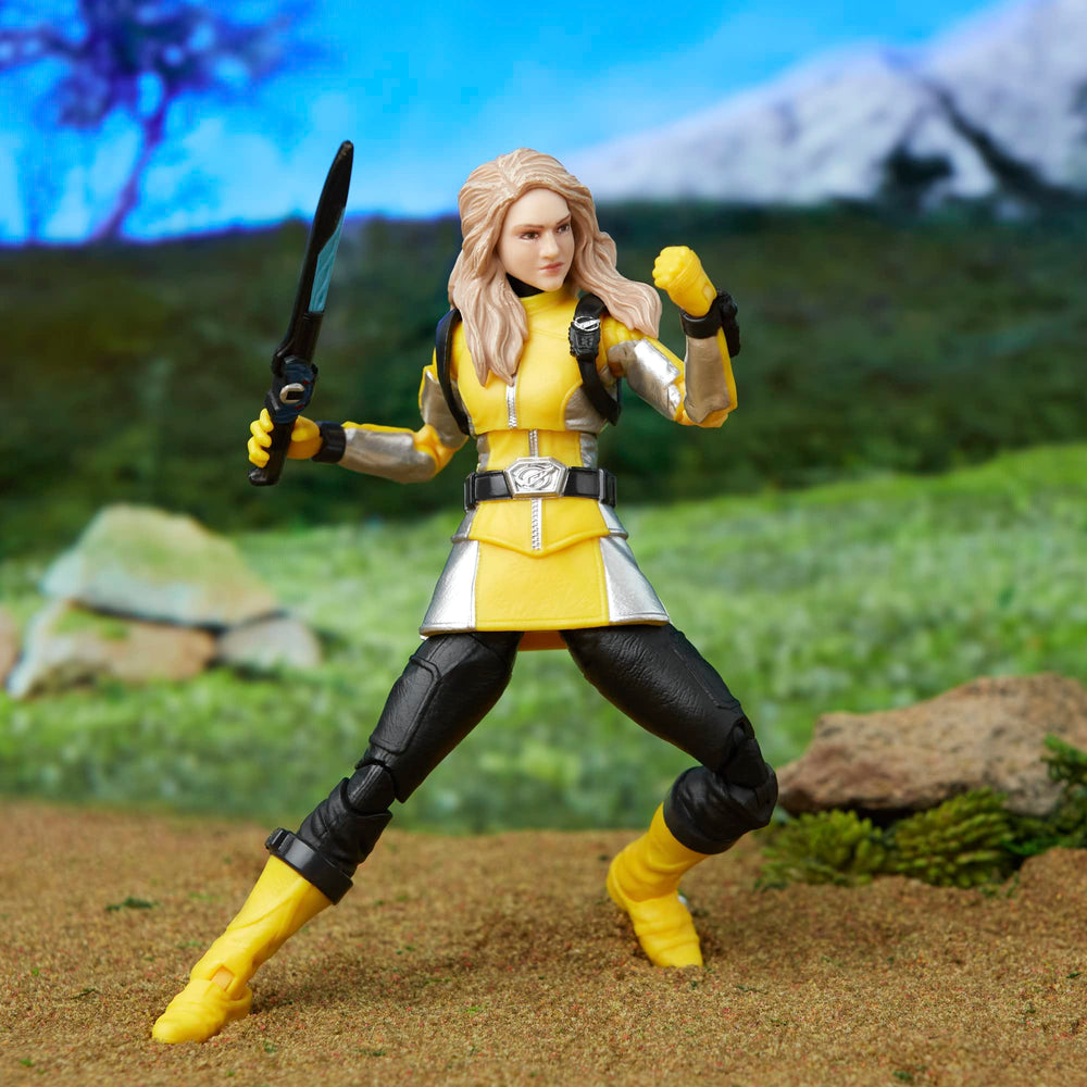 Power Rangers Yellow Ranger premium deco close-up detail