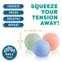Power Your Fun Arggh Calm 3-pack mini stress balls for on-the-go relief.