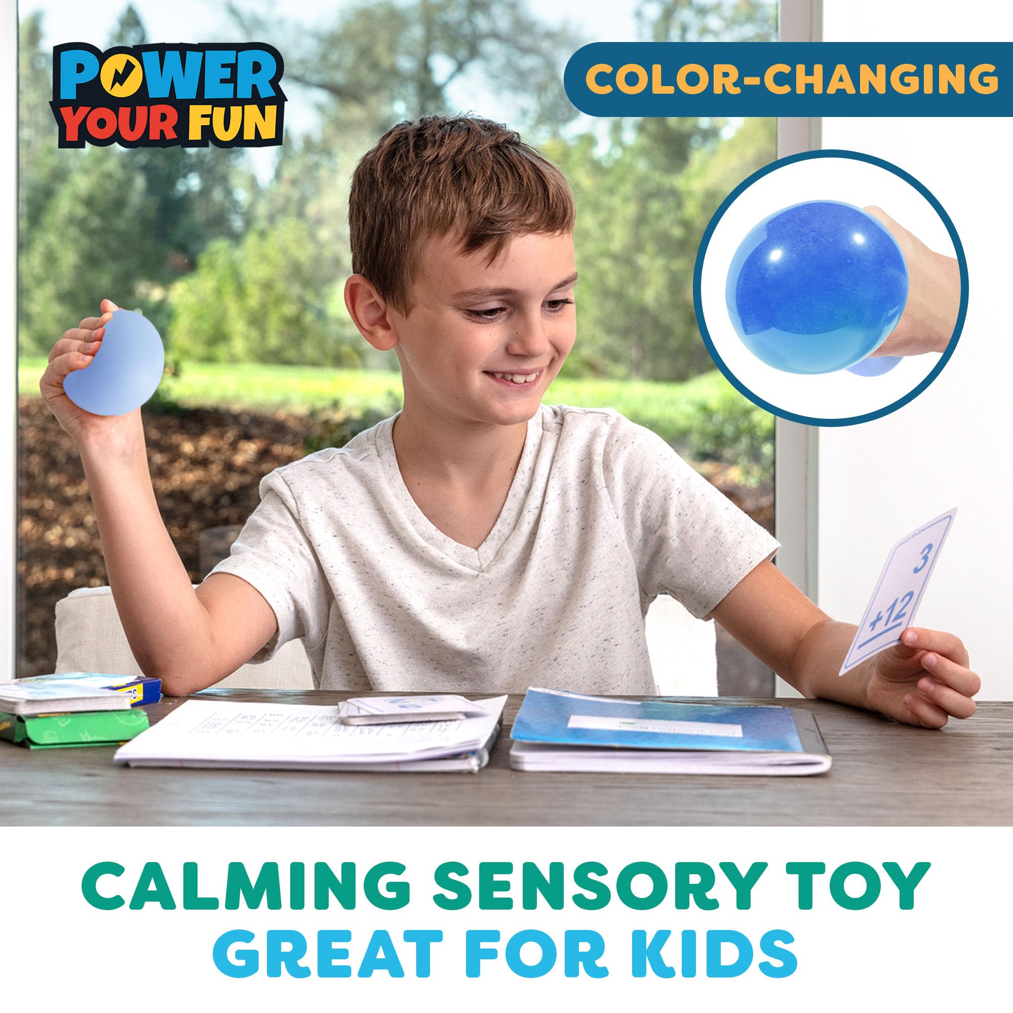 Power Your Fun Arggh Calm color-changing texture in action for sensory calm.
