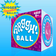 Power Your Fun Arggh glitter stress ball color variety highlighting playful options