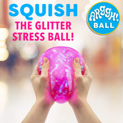 Power Your Fun Arggh stress ball in hand for focus and calming tactile relief