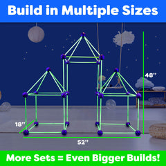 Roof setup using a light sheet with the Power Your Fun Forts kit for illuminated fort design