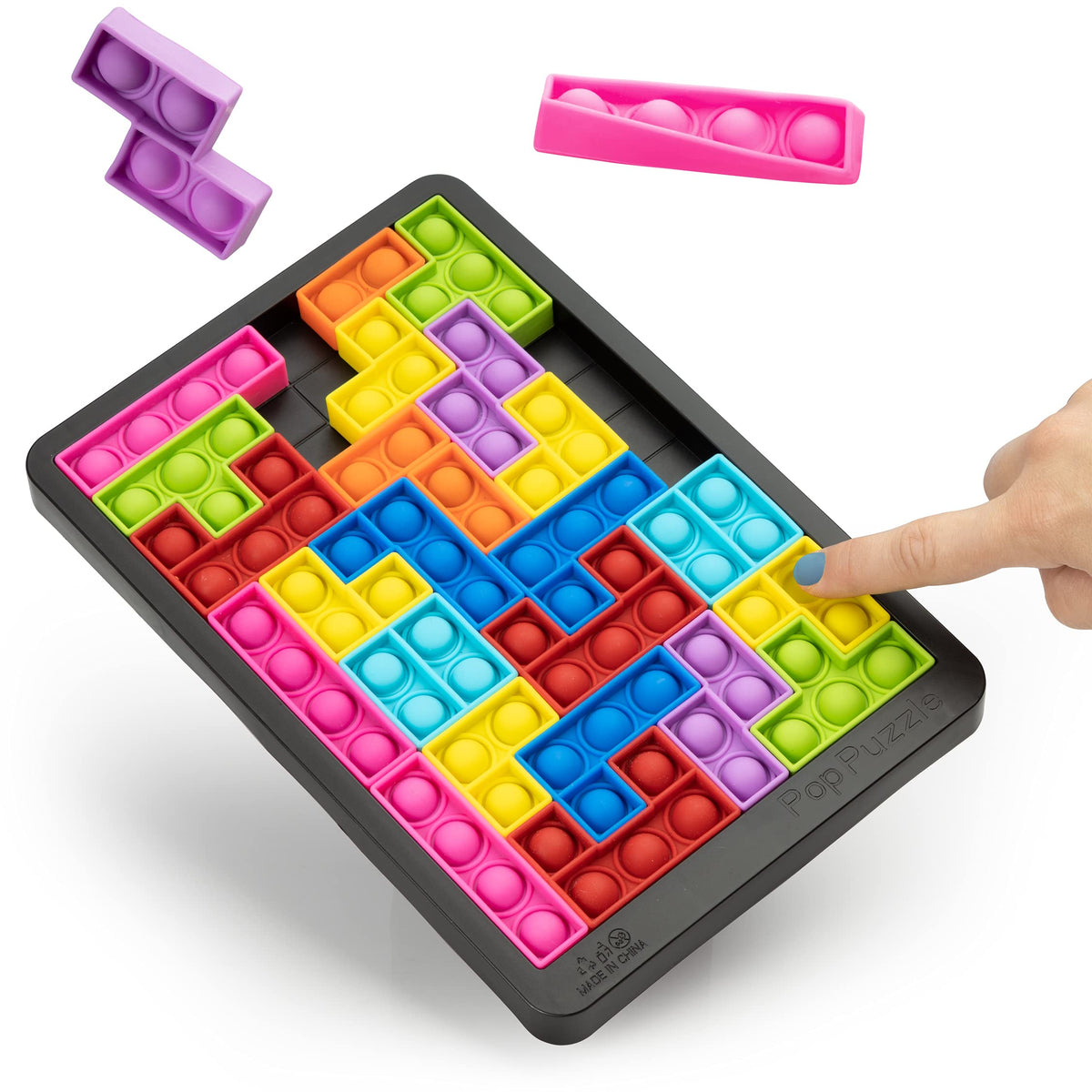 Power Your Fun Puzzle Popper board in use for focus and stress relief