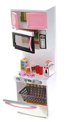 PowerTRC Doll Kitchen Play Set features a bright pink design for vibrant playrooms.