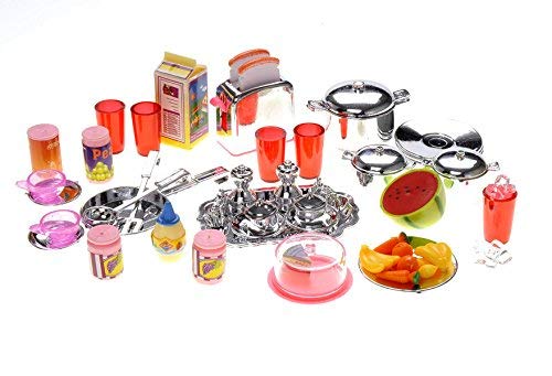 PowerTRC Doll Kitchen Play Set utensils invite kids to mix and match tools.