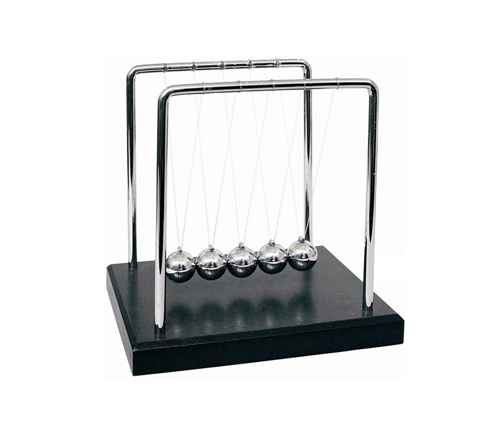PowerTRC Newtons Cradle serves as stylish office decor that sparks curiosity.