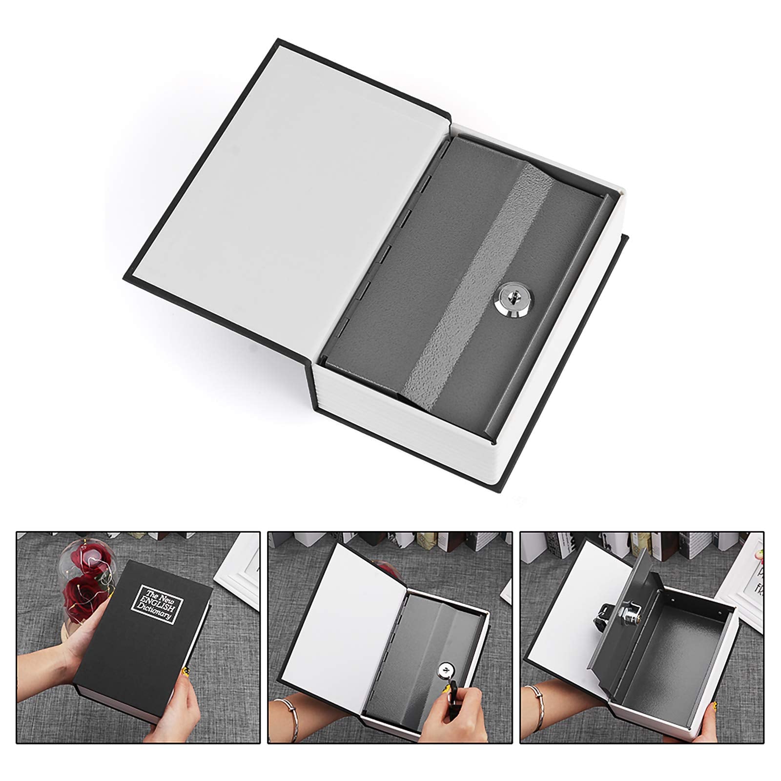 Powstro Book Safe stores jewelry and small items safely.
