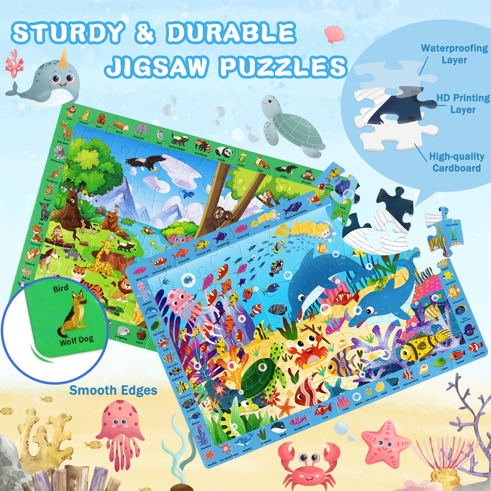 Powza forest puzzle scene boosts observation and fine motor skills.