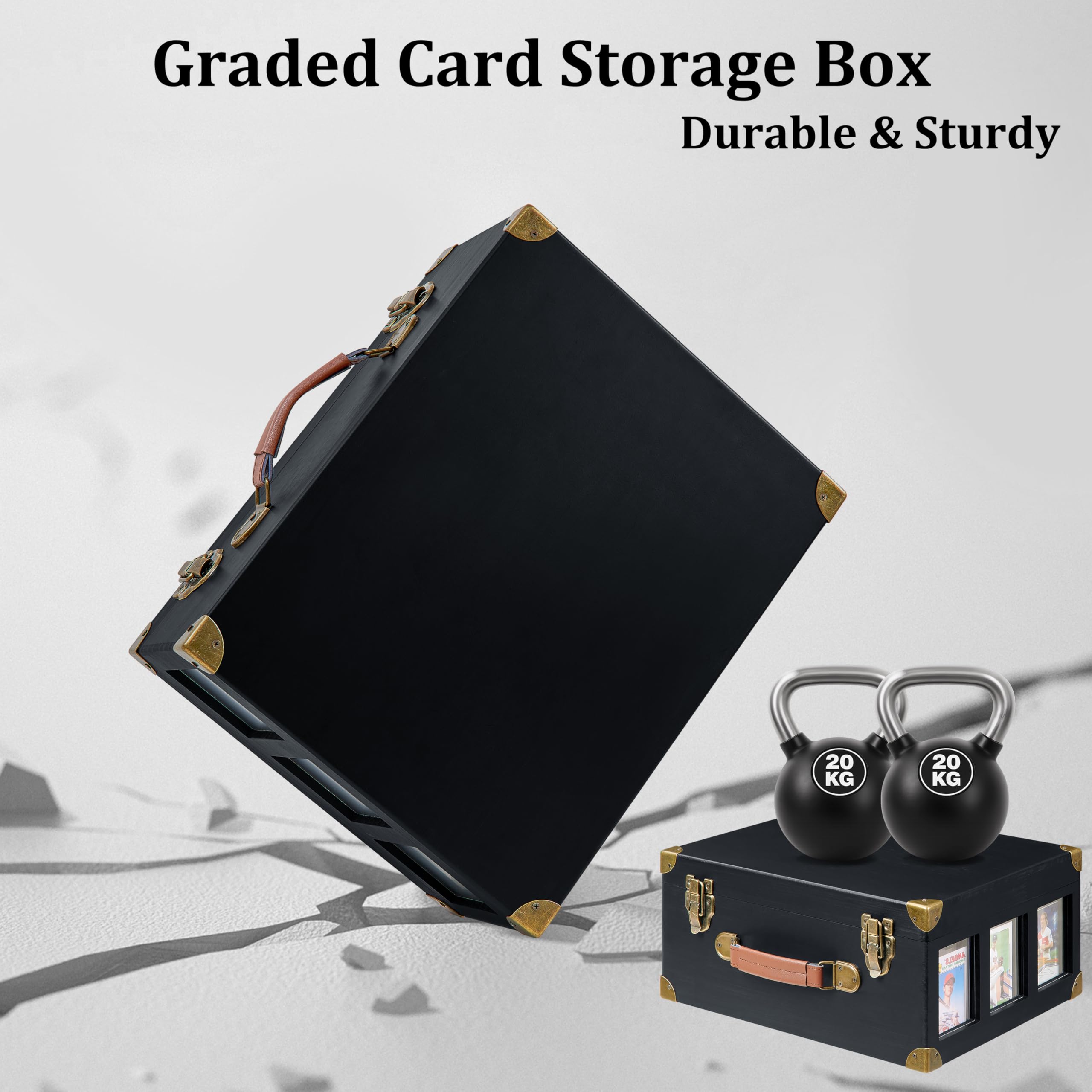 Poyilooo spacious dimensions fit 140+ graded cards.
