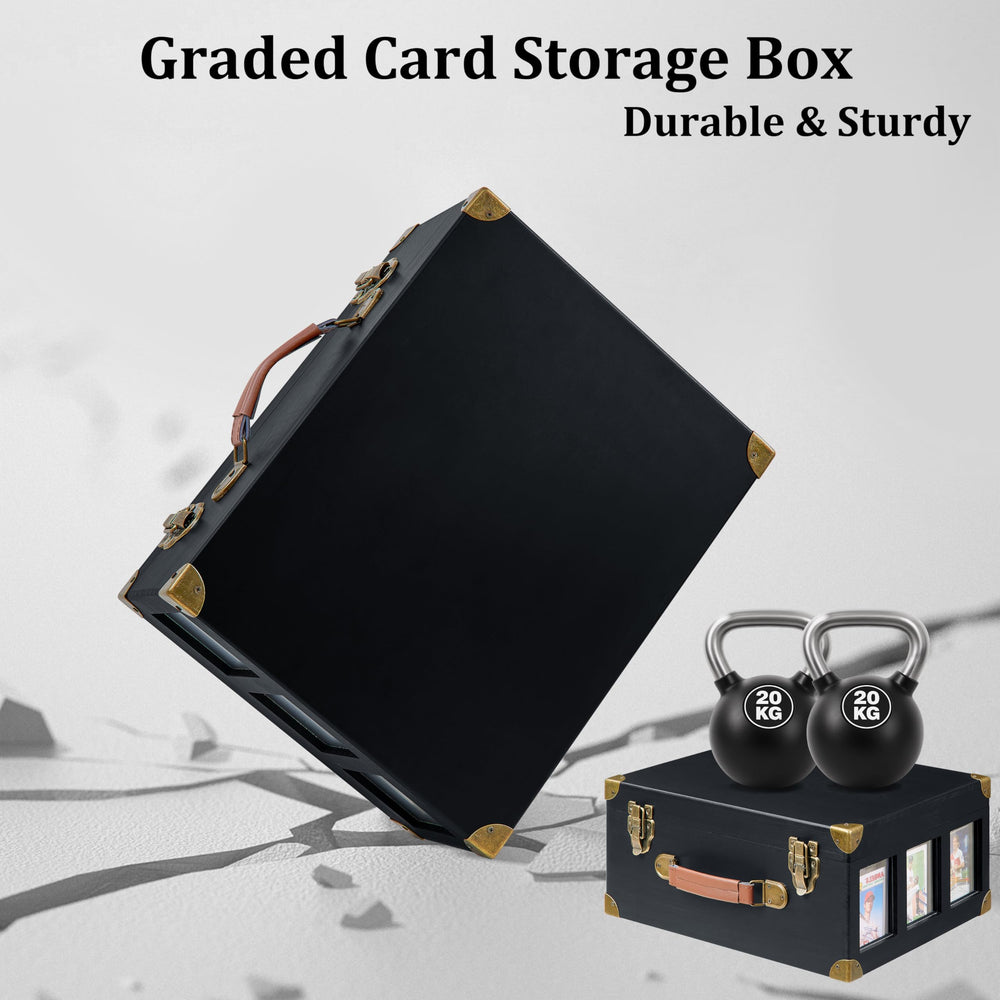 Poyilooo spacious dimensions fit 140+ graded cards.