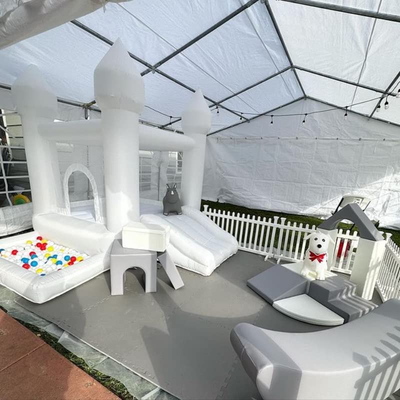 POYOUNGHU White Bounce House assembly tips for quick setup